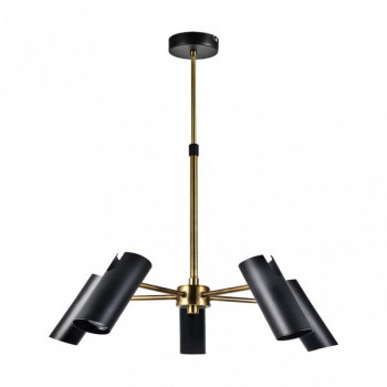 Distribuidor - Lâmpadas Diversas | Lâmpadas Modernas | LAMPARA MARRAKECH 5XGU10 NEGRO/CUERO REGX58X58 CM ORIENTABLE Ref: 154255009